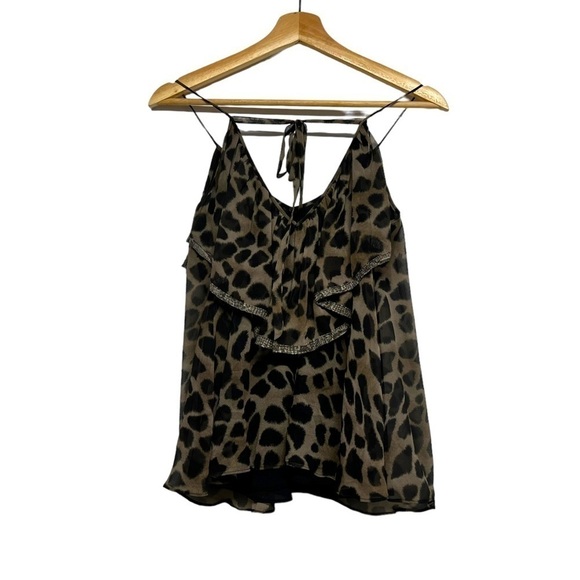 REBECCA TAYLOR Silk Animal Print Cami Top - Picture 3 of 9
